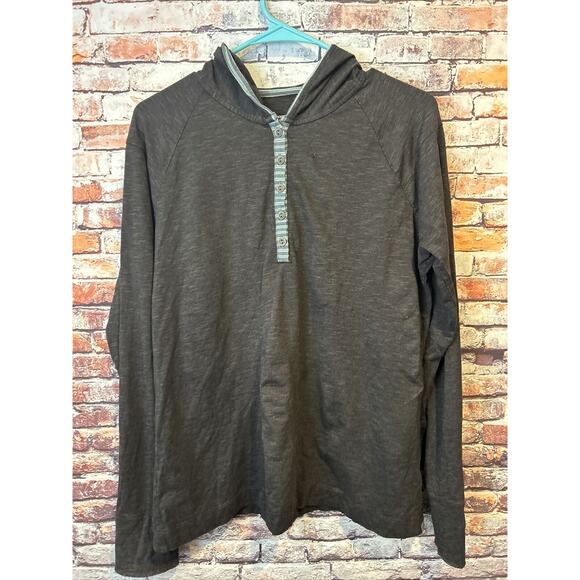 Brown Horny Toad Hooded Long Sleeve Shirt Men’s Size Xl - Picture 1 of 6